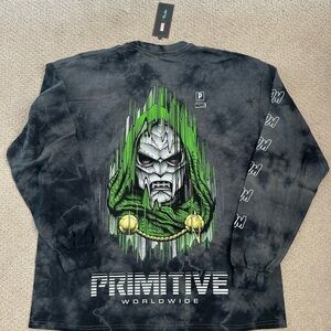 Primitive x Marvel Doom Long Sleeve Tee -  Size Large